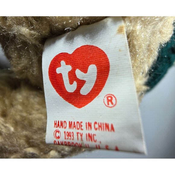 Ty Collectible Spencer Plush dog Style 6046 With Green Sweater christmas - Picture 6 of 8